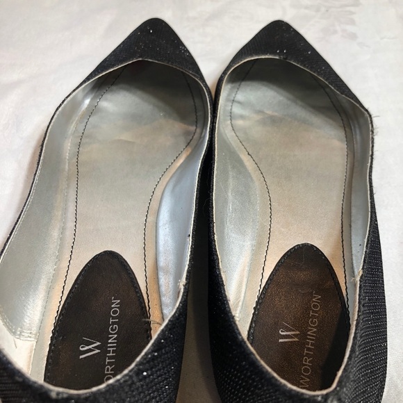Worthington Glitter Sparkle Pointed Toe Calhoun Flats - Picture 5 of 7